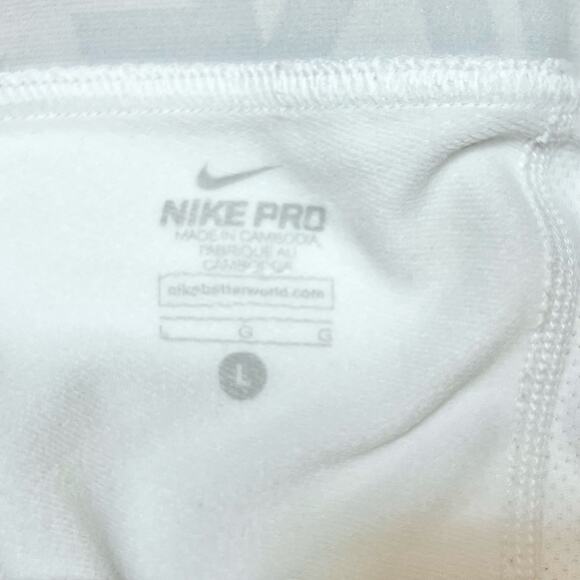 Nike Pro Dri-FIT Fitness Tights Large White Compression Base Layer Used - Picture 7 of 7